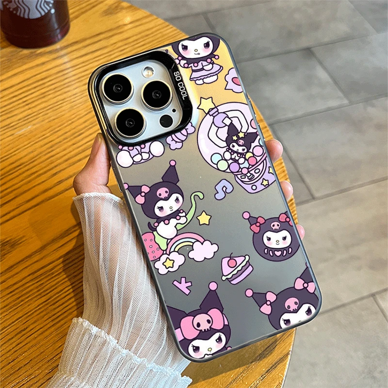 Sanrio Kuromi Kawaii Cool Full phone Case For iPhone 15 Pro Max 14 Plus 13 12 11 X Xs cute cartoon Full shockproof Cover Shell