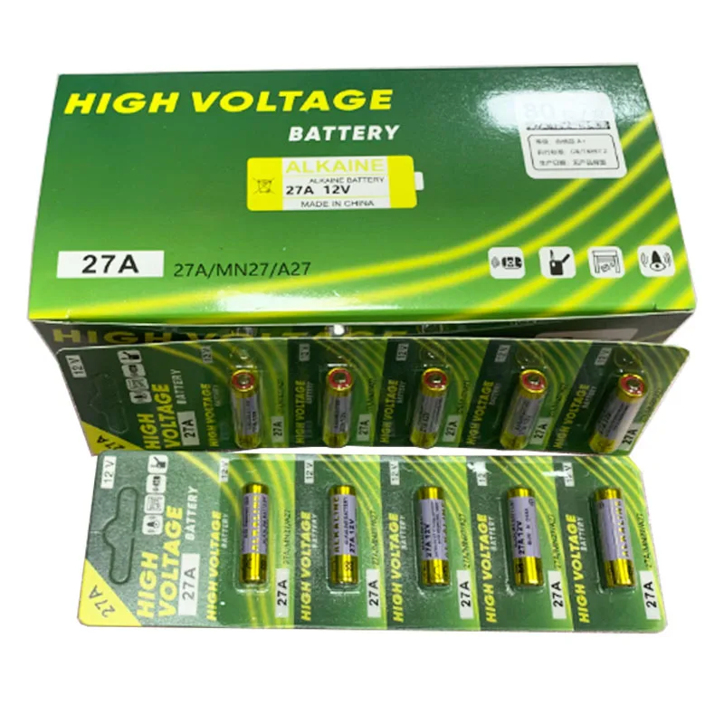 بطارية 12 فولت A27 27A بطارية قلوية V27GA ALK27A A27BP K27A بطارية جافة G27A MN27 MS27 L828 لعبة جرس الباب التحكم عن بعد #1
