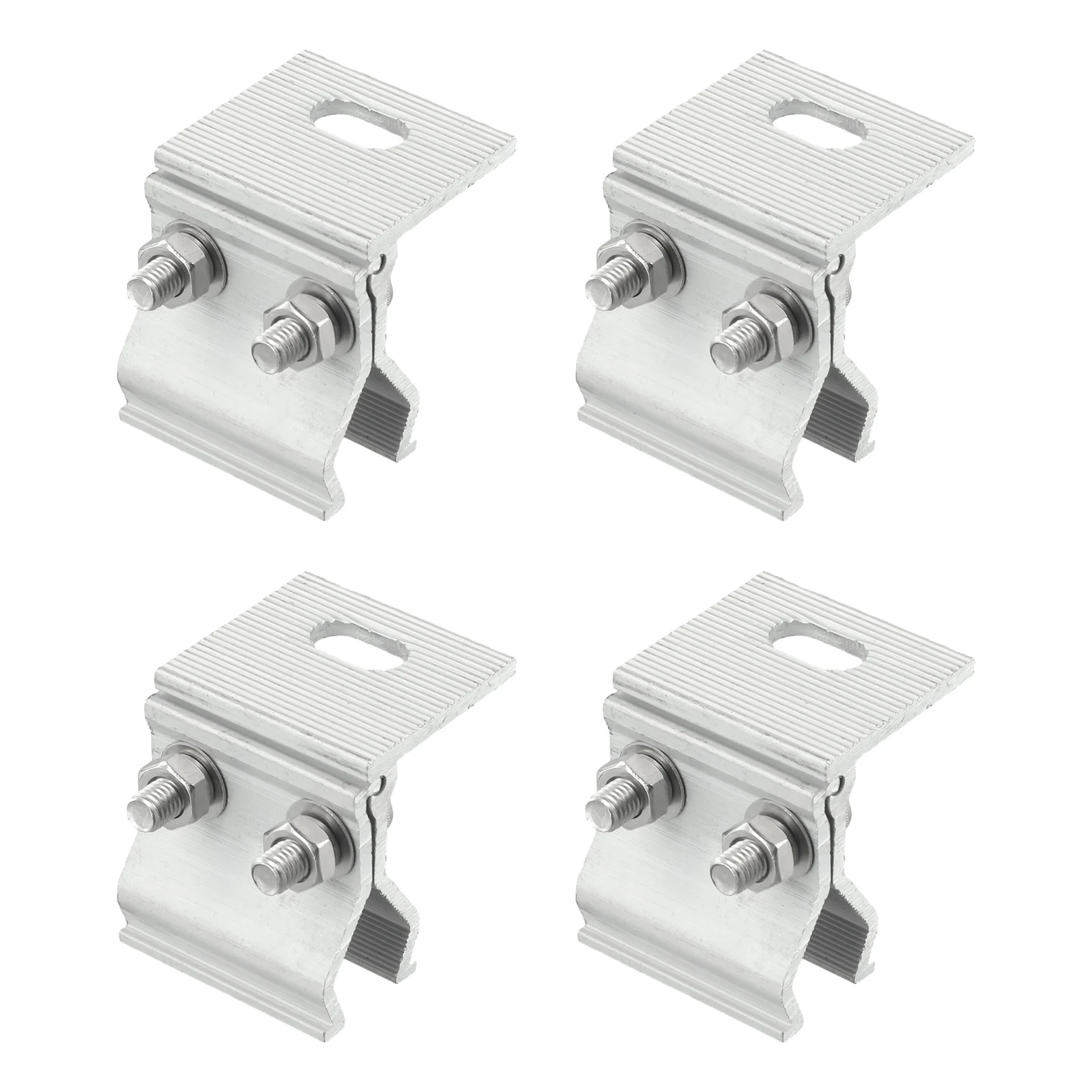 Mounting Bracket Solar Panel Stainless Steel 1pc Anodizing Fixing Clamp Mounting Bracket Sliver For Roof Clear Mill Finish