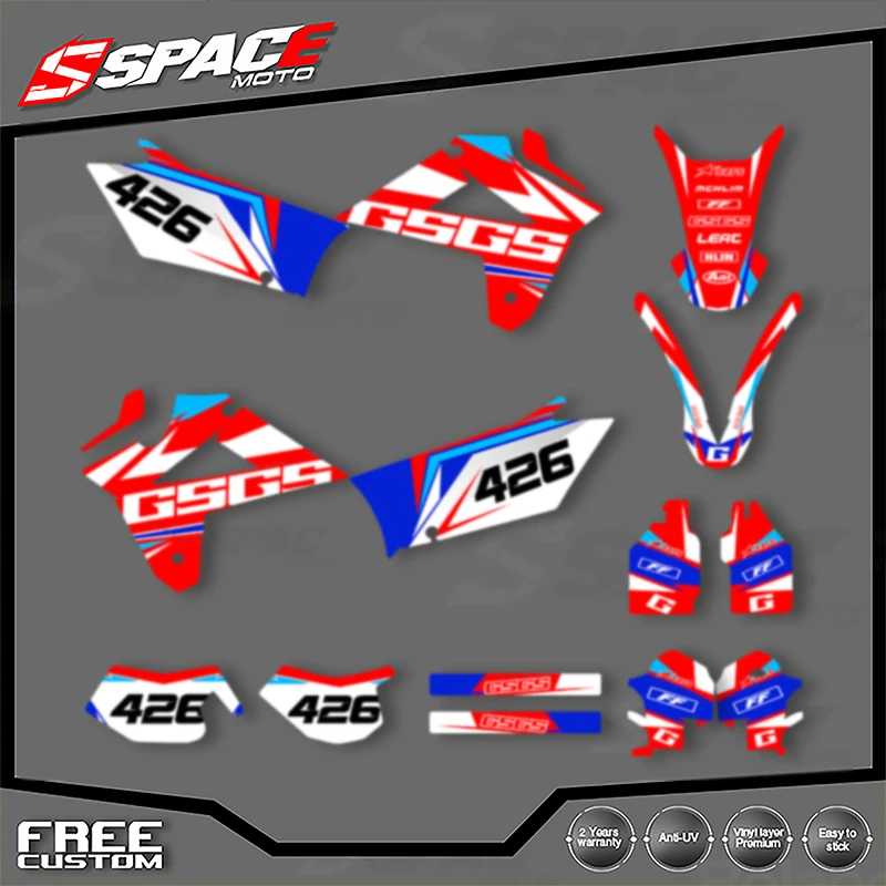 

SPACE Custom Motorcycle Graphics Background Decal for GASGAS 2007 2008 2009 EC Decals Stickers Kits 03