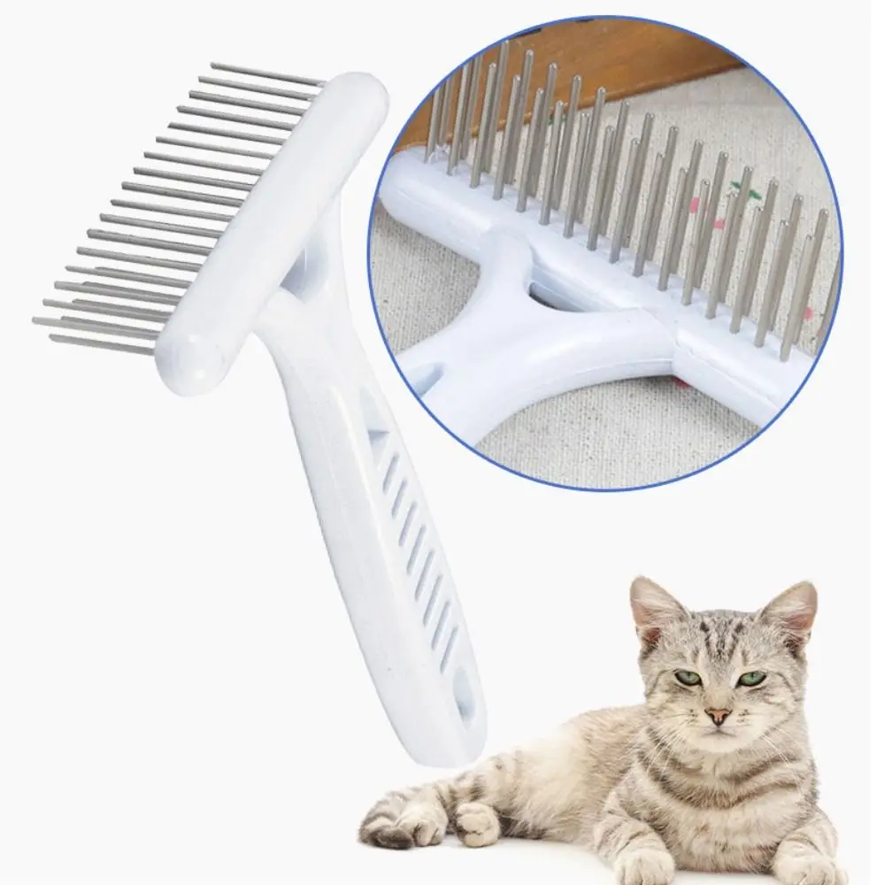 Pet Dog Cat Professional Grooming Long Hair Fur Rake Anti-Static Brush Comb Tool Undercoat Rake Comb Hair Removal Tool