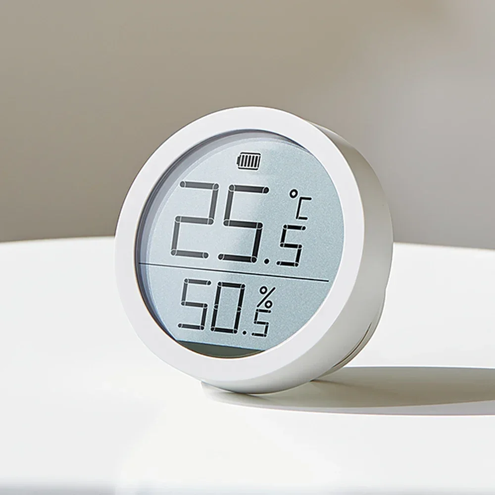Xiaomi-Sensor de temperatura y humedad Qingping Lite C/E, pantalla LCD, soporte Celsius y Fahrenheit, Cambio para dormitorio y sala de estar
