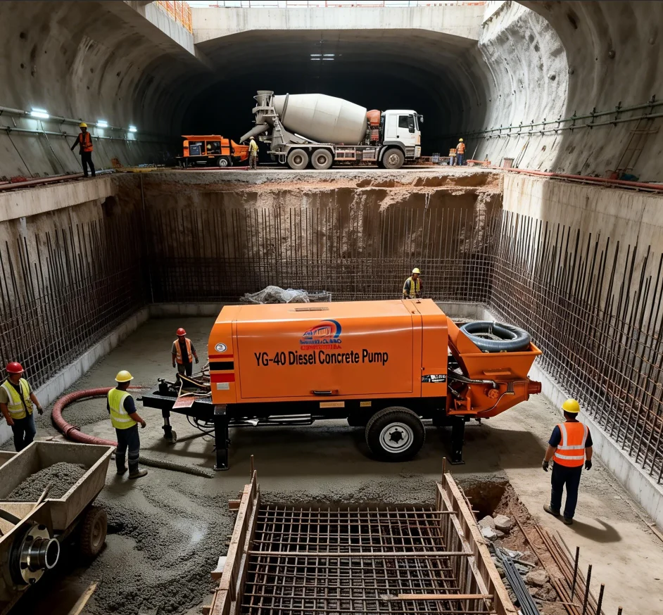 Construction Mini Concrete Pump Shotcrete Machine Smooth Operation Simple Control Long-lasting Performance Easy Maintenance