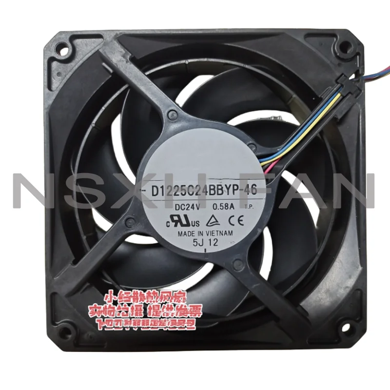 

D1225C24BBYP-46 24V 0.58A 120x120x25mm 4-Wire Server Cooling Fan