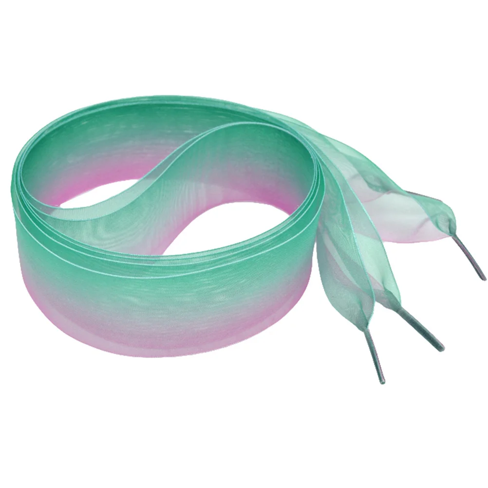 3 قطعة أربطة الحذاء الشفافة 0.8 متر واسعة الشيفون قوس قزح اللون تغيير الأربطة للأحذية الملونة رباط الحذاء استبدال دائم #5