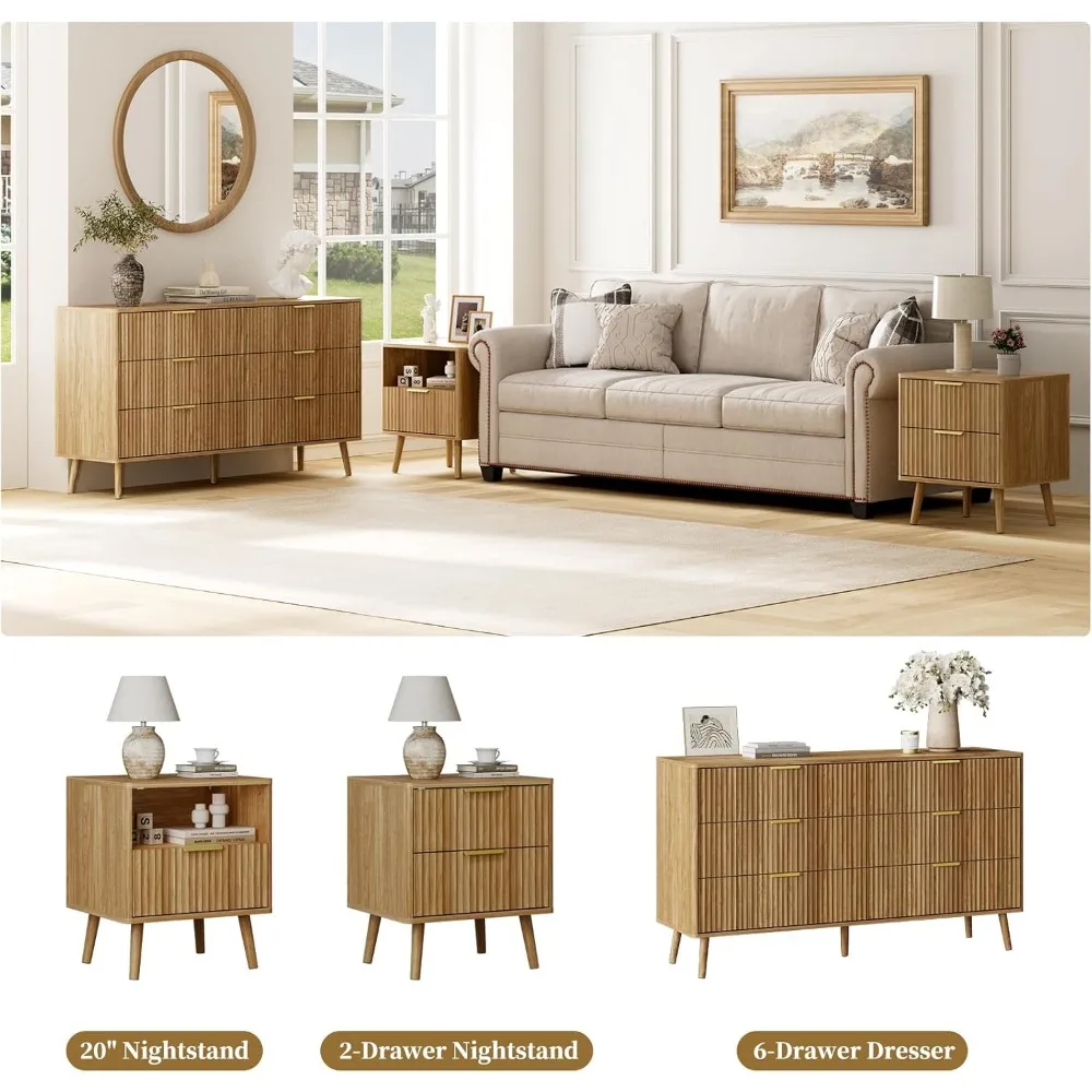 منضدة خشبية معاصرة بأدراج عميقة ومنحنية