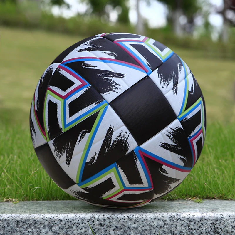 Pallone da calcio ufficiale della lega taglia 5 Pallone da calcio professionale ad alta elasticità PU incollato senza cuciture per uomo e donna
