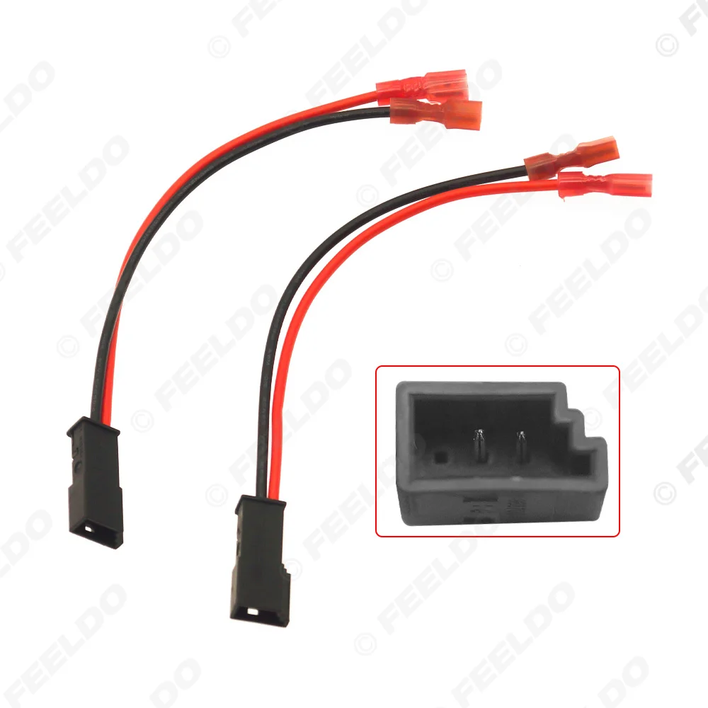 FEELDO Car 2Pin Stereo Speaker Wire Harness Adaptors For Citroen Auto Speaker Replacement Connection Wiring Plug Cables