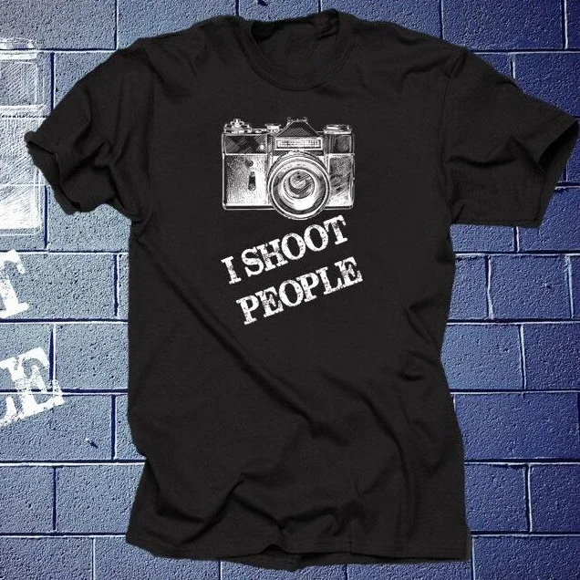 Photography I Shoot People Cameraman Camera T-Shirt 100% Cotton O-Neck Summer Short Sleeve Casual Mens T-shirt Size S-3XL