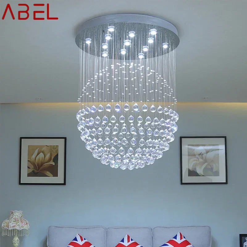 ABEL Modern Crystal Pendant Lamp LED Creative Luxury Hanging Lights Chandelier for Home Living Dining Room Bedroom