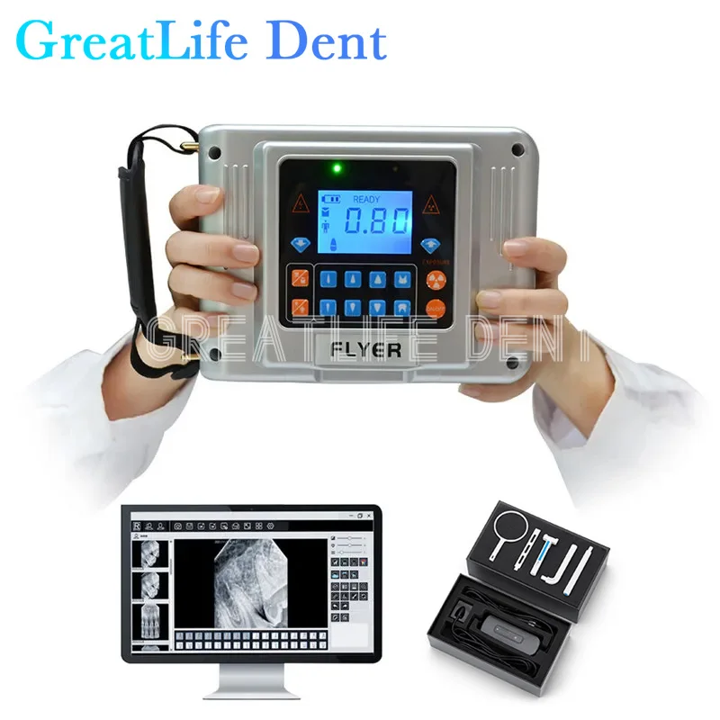 

GreatLife Dent Dental Hyperlight Mini Portable X-ray Machine Compatible Digital Radiovisiograph X Ray With Rvg Sensor Film Image