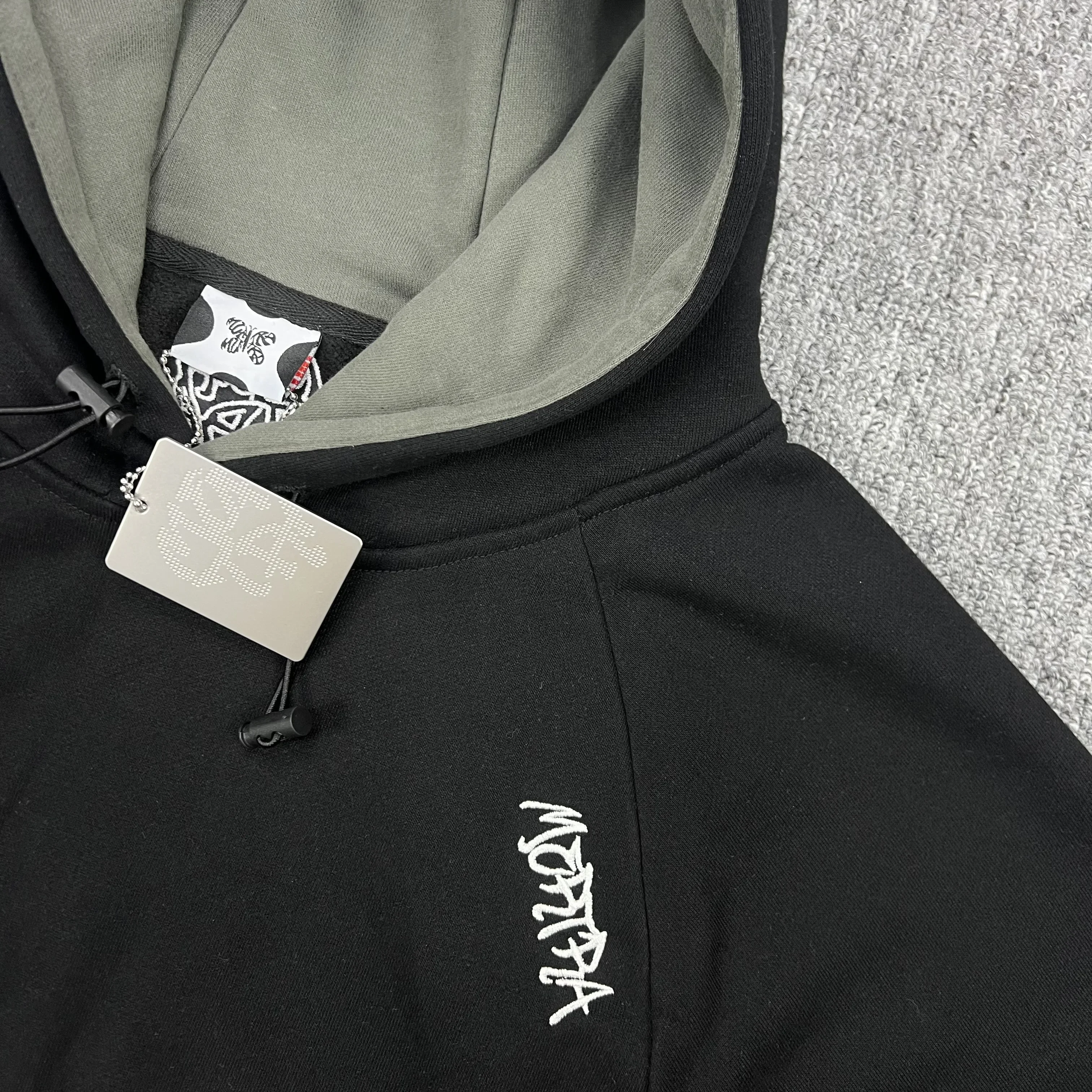 

HighQuality Mertra Splice Color Hoodie Sweatshirts Embroidery Logo Men Women Winter Autumn Casual Loose Hooded Pullovers