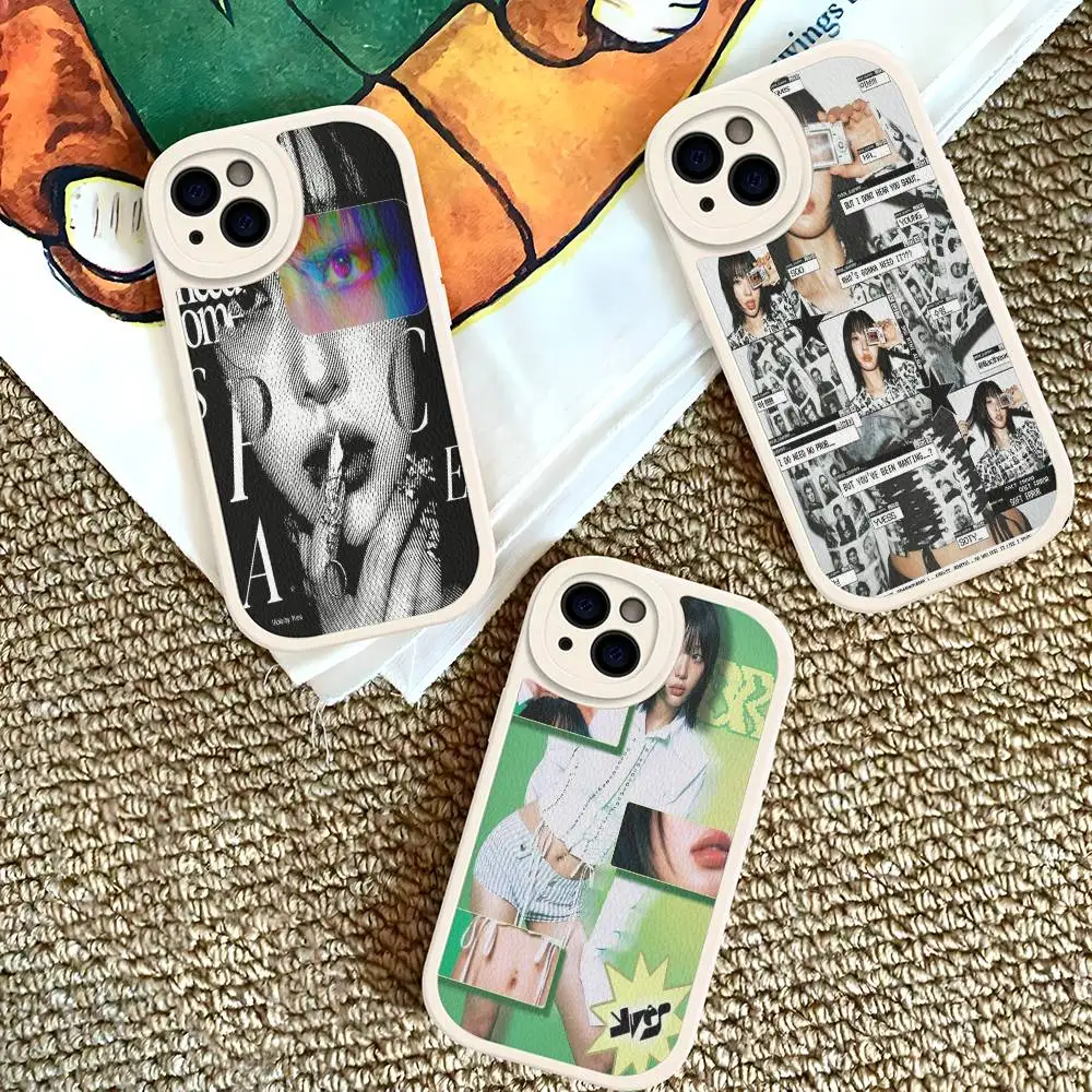 

Popular K-pop Group L-Loona Y-Yves Phone Case For IPhone 16 15 14 13 12 11 Pro Max Plus Soft Leather Cover