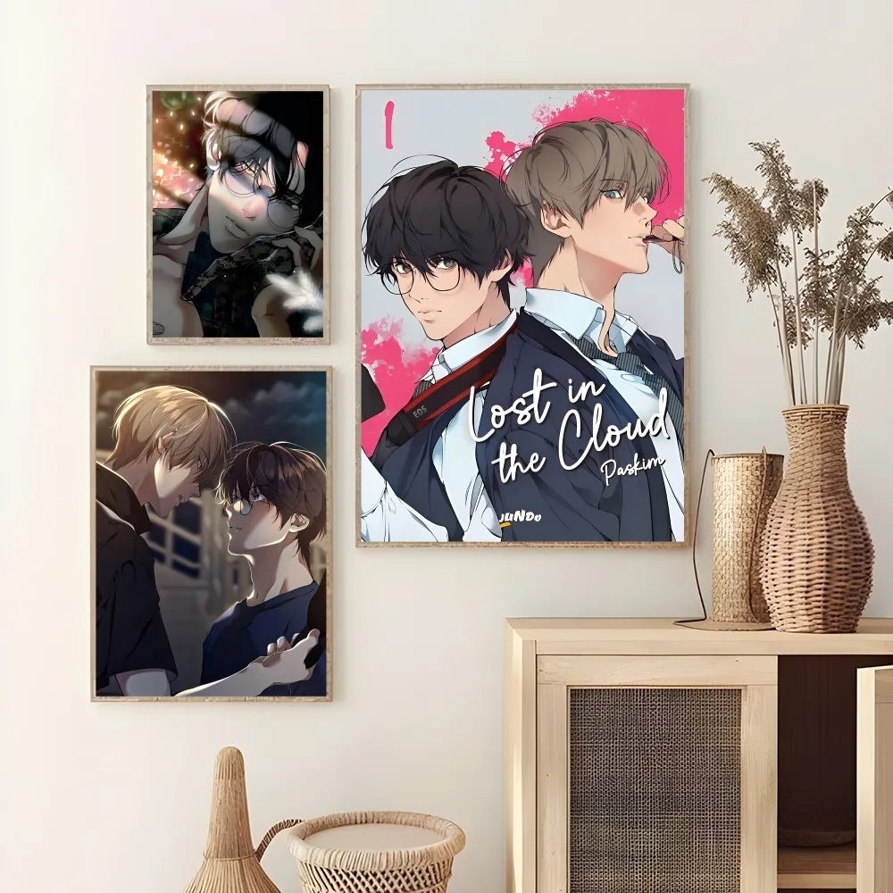

Lost In The Cloud Boy Love Poster Sticky Wall Art Printing Waterproof Home Living Bed Room Bar Hallway Aesthetic Decor