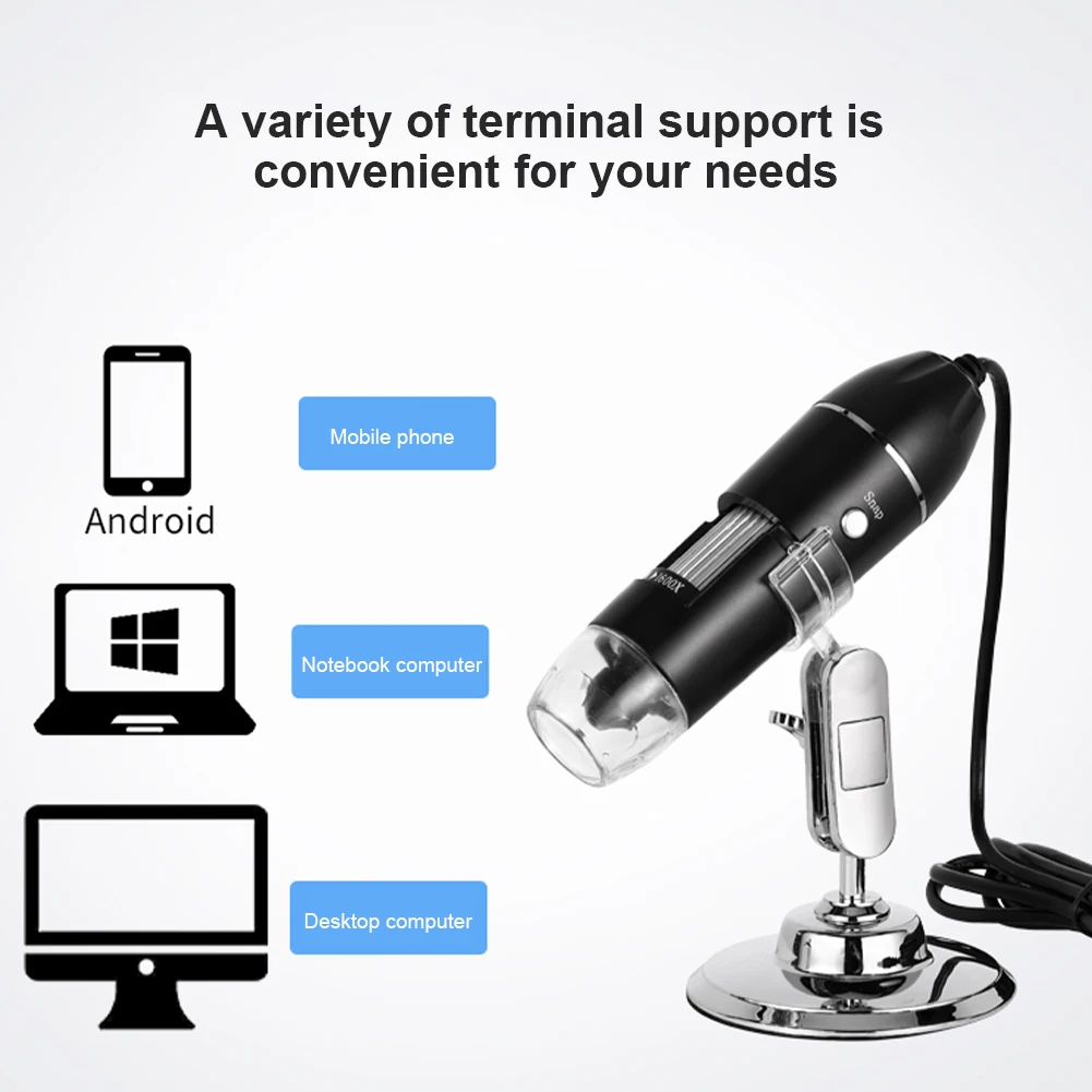 3-in-1 16000X Digital Microscope Camera Portable Electronic Microscope For Soldering LED Magnifier Type-C USB Charge Magnifier