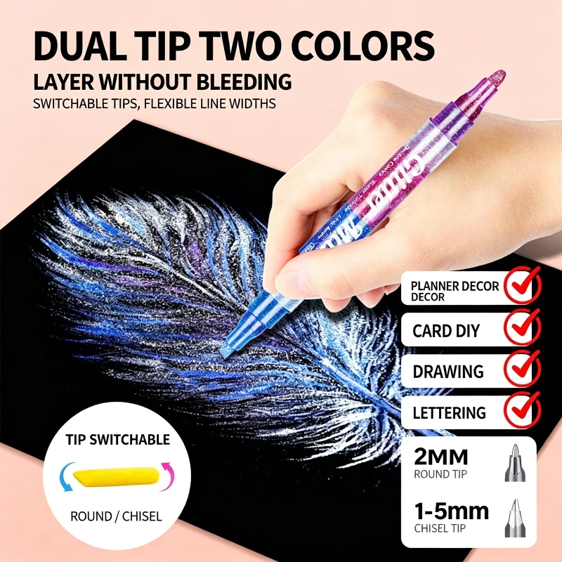 double-ended-glitter-markers-8-piece-double-tip-marker-set-with-16-color-for-greeting-card-decorating-doodling-h8wd