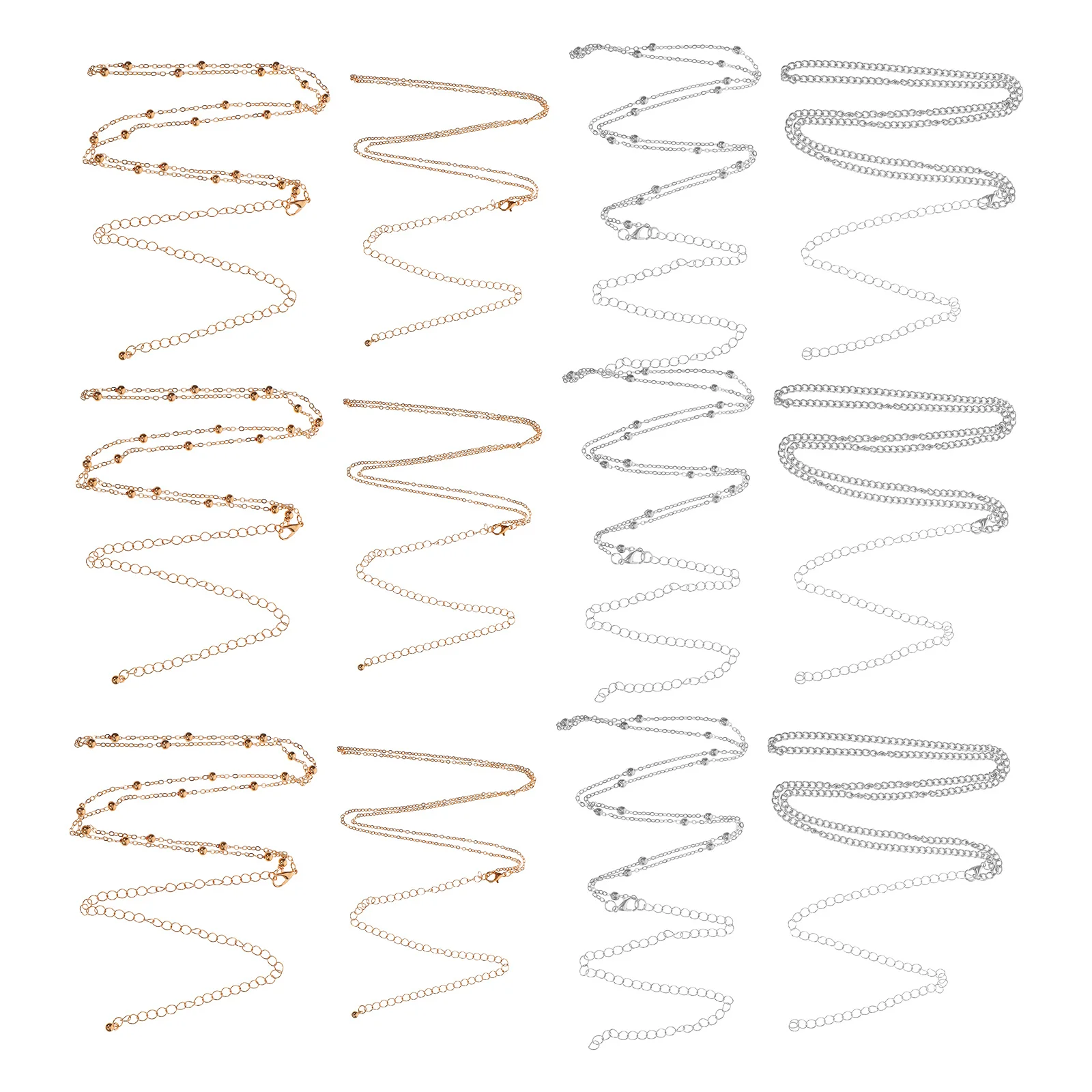 

12Pcs Adjustable Double Layer Waist Chain Belly Chain Women Metal Round Beads Body Jewelry Beach Party Waist Decoration