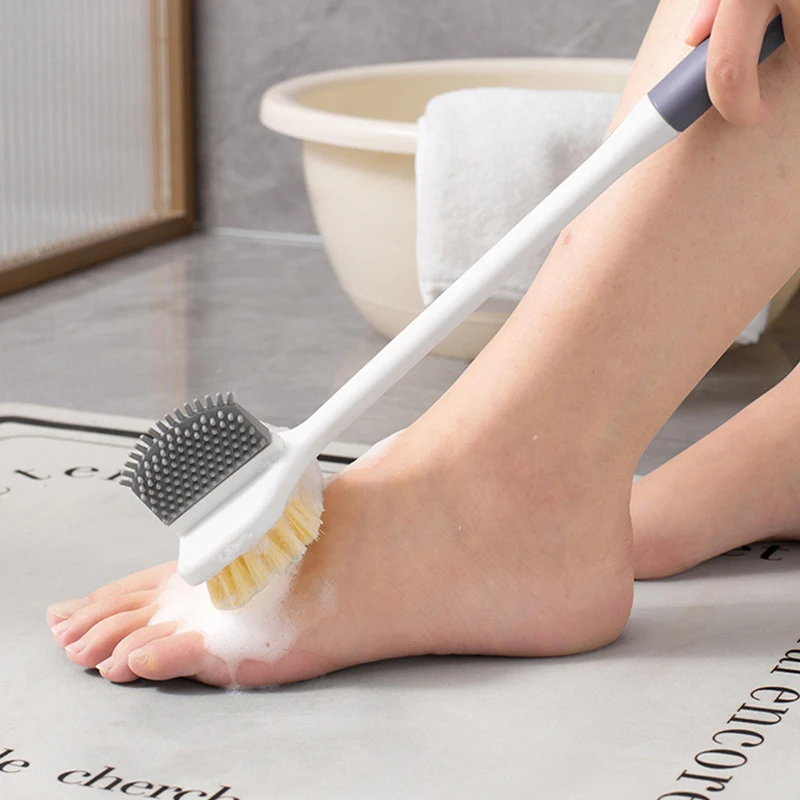 

Comfort Long Handle Toe Cleaning Brush Foot Grinding Ergonomic Shower Foot Cleaning Tool Deep Cleaning Feet Scrubber For Seniors