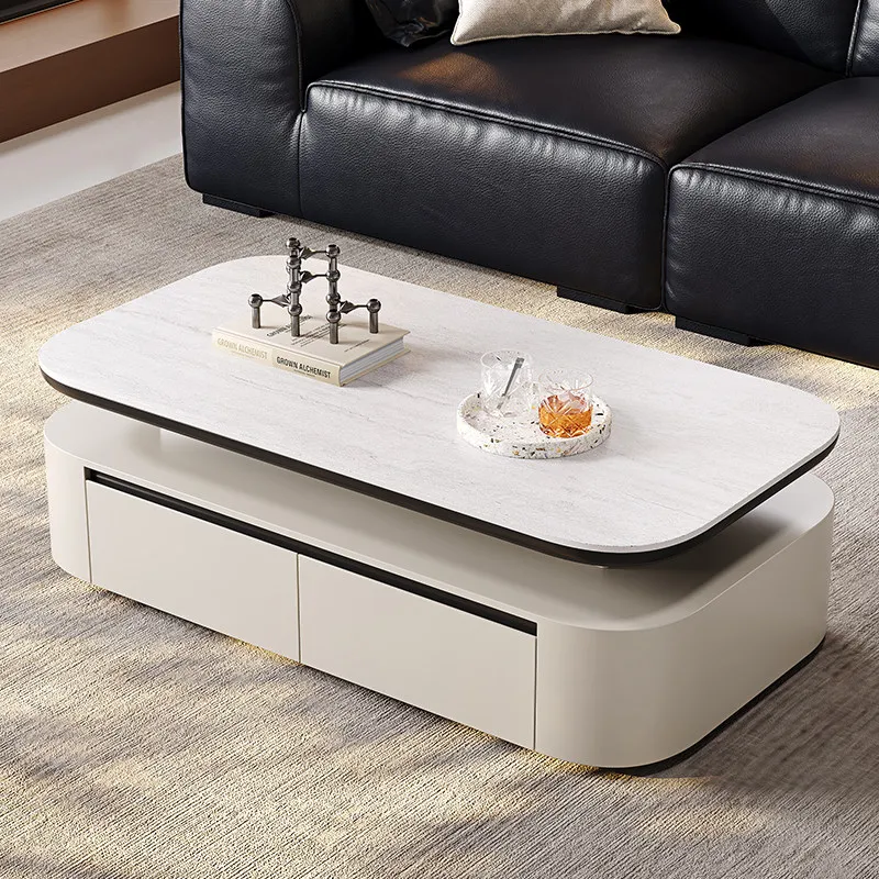

Moving Writing Side Table Modern Luxury Living Room Designer Storage Organizer Coffee Table Drawers Meubles Trendy Furniture