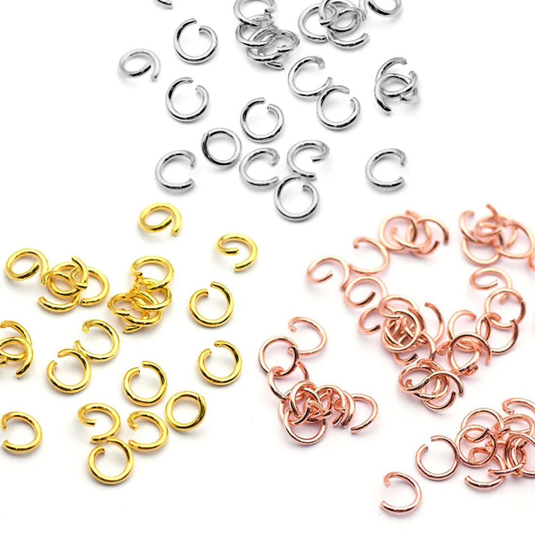 200pcs/Lot Stainless Steel Jump Rings PVD Rose Gold Split Rings Connectors for Diy Jewelry Making Accessories Wholesale Findings
