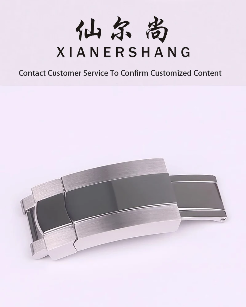 

XIANERSHANG Custom R-olex DATEJUST Original Watch Clasp 16MM 316L Stainless Steel Folding Buckle Adjustable Folding Watch Buckle