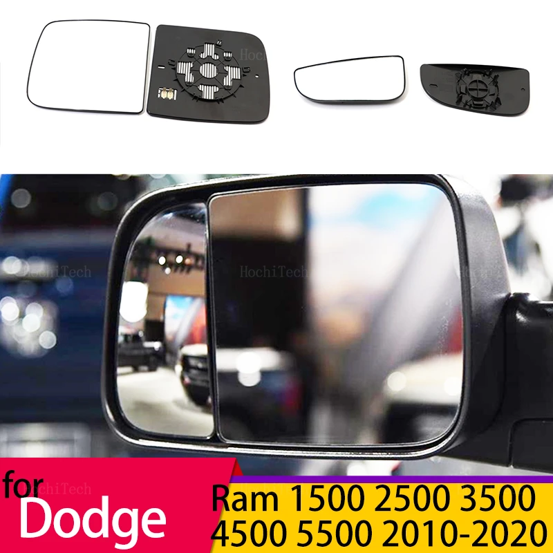 

Left Right Side Heated Mirror Glass LH RH Lens Replacement for Dodge Ram 1500 2500 3500 4500 5500 2010-2020