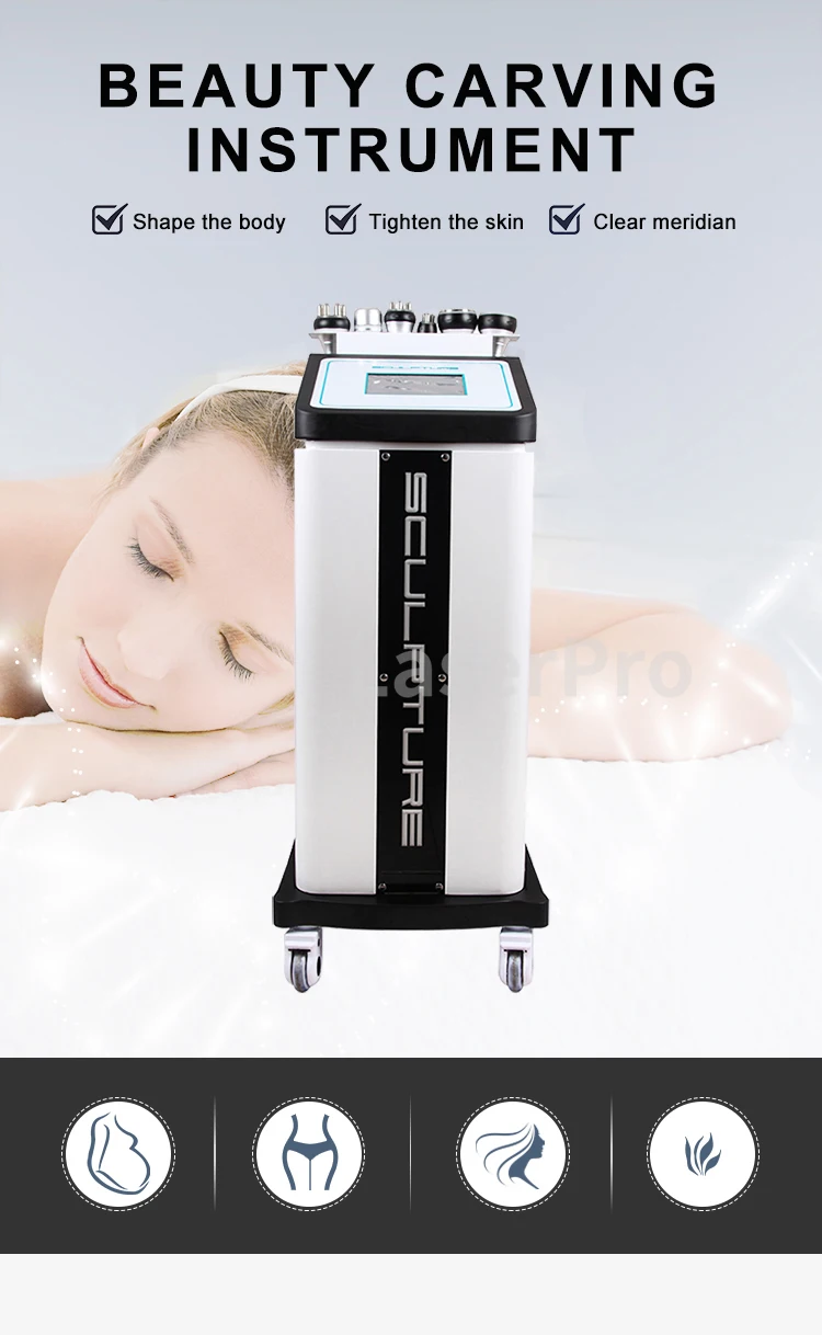 

Professional 6 in 1 40K Cavitation Weight Loss Fat Burning Anti-Cellulite Body Building Slimming Vacuum Massage For Beauty Salon