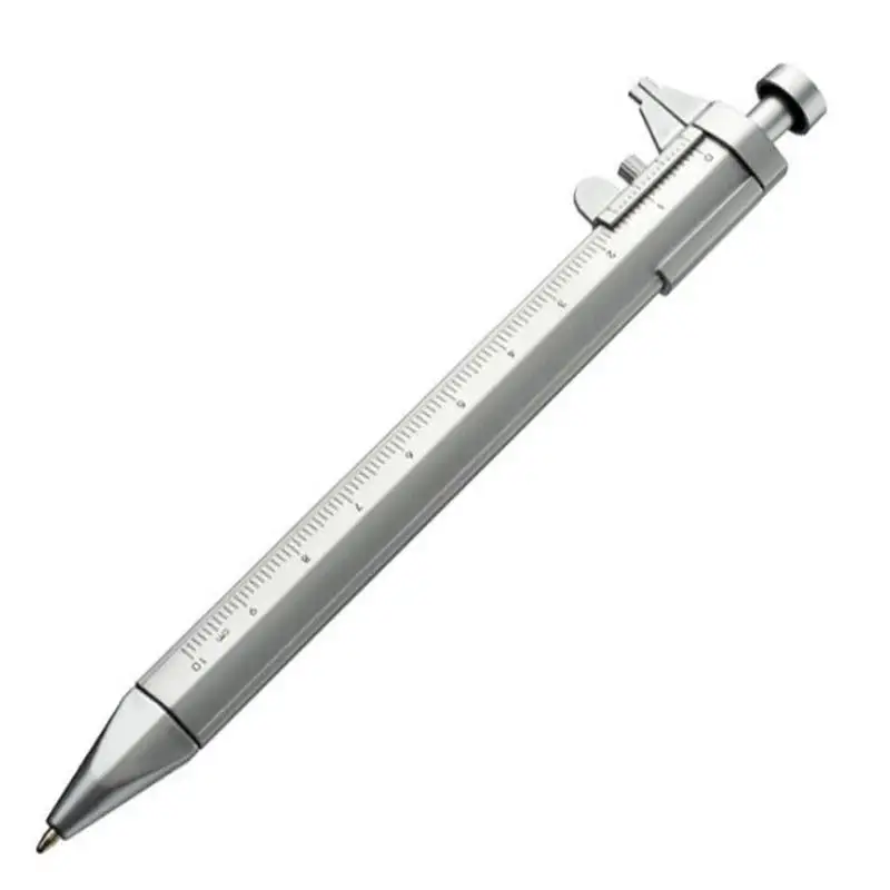 1Pcs Vernier Caliper Ball Point Pen 1.0mm Nib Multifunctional Measuring Roller Pen for Engineer Student DIY Use