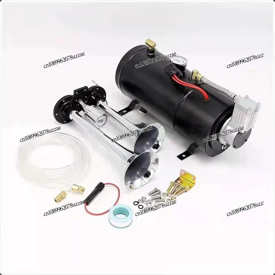 Four-pipe Gas Horn Modified Car Air Pump 12V 150psi 3L/6L Gas Tank Air Compressor Air Compressor
