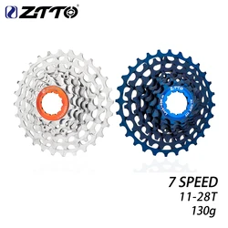 ZTTO Ultralight 7 Speed Cassette Folding Bike 7 Speed 11-28T Freewheel 130g 7V 28T ULT Sprocket BMX Flywheel CNC K7 HG System