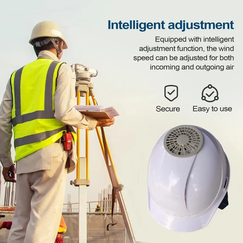 مروحة تبريد للقبعة الصلبة USB شحن مروحة القبعة الصلبة معدات حماية الرأس القابلة للتنفس قبعات مهواة أجهزة باردة شخصية