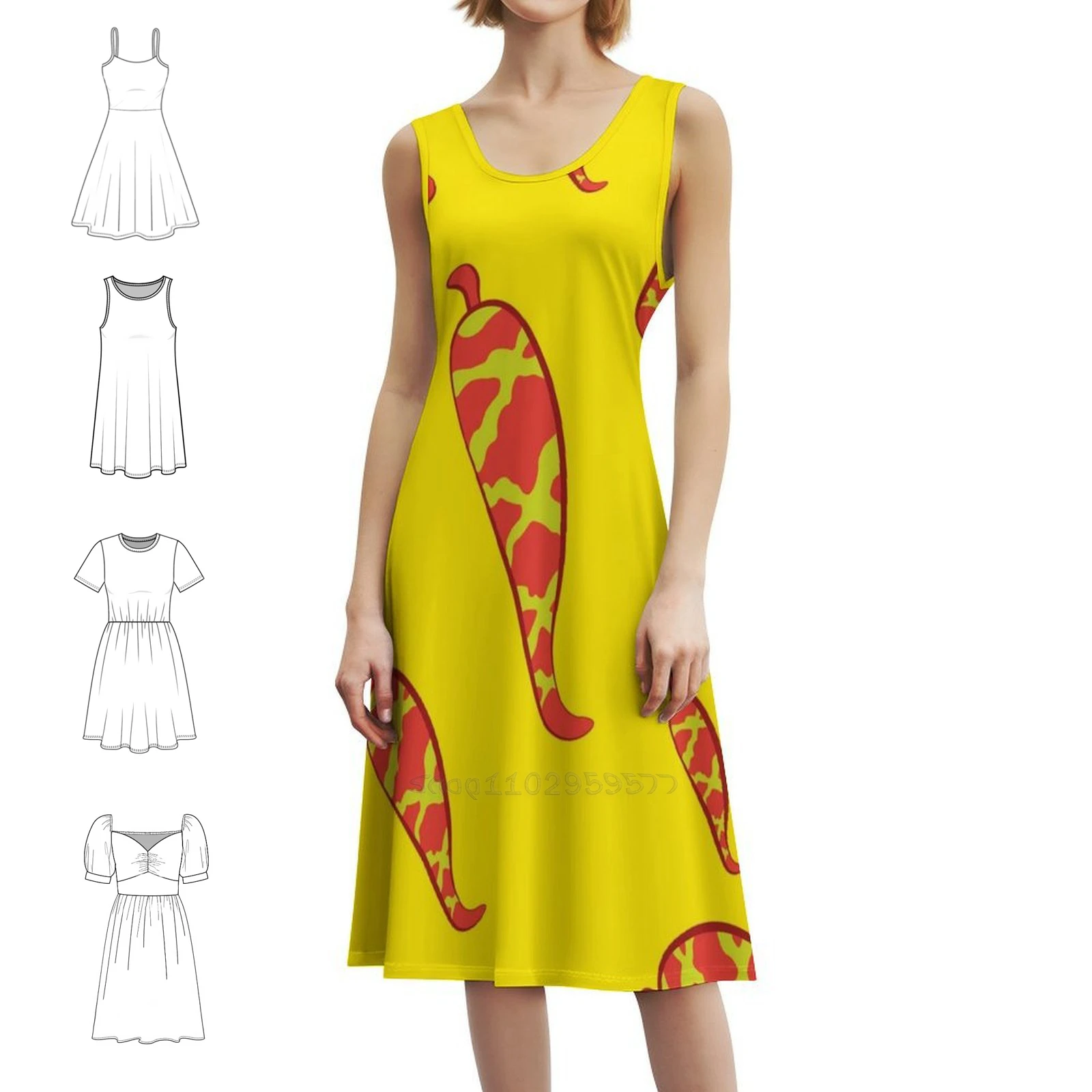 

The Peppers Of Quetzalsatenango!!!! Boho Chic Dress Elegant Fashion Beach Wedding Party Gown Chili Simpsns The Los