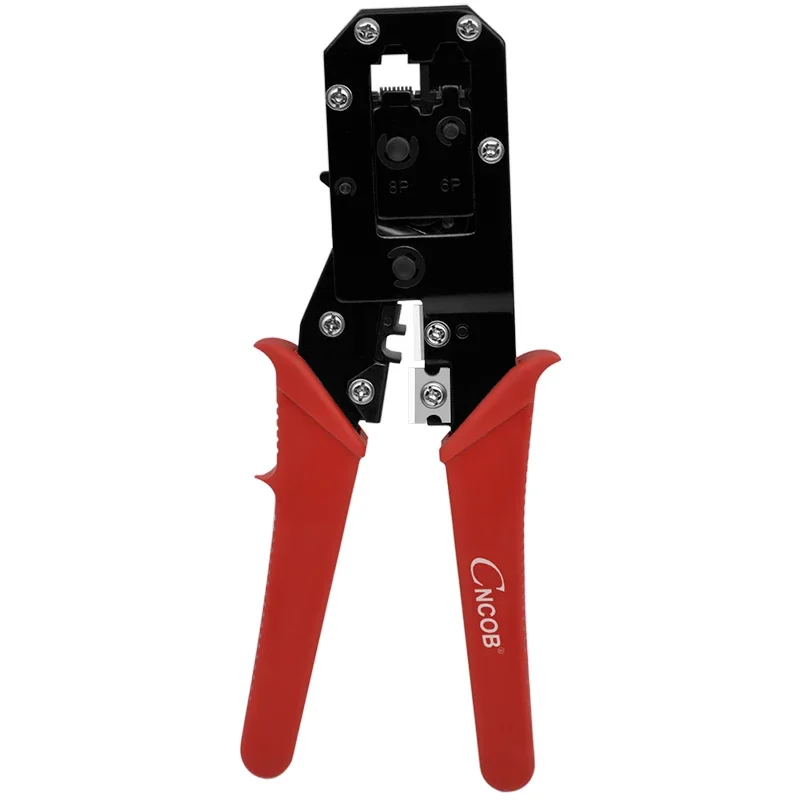 CNCOB-engarzado de conector de doble uso 6P 8P, herramienta de engarzado de cabeza de cristal RJ45 RJ11 RJ12, pelado de cables de red Circular plano