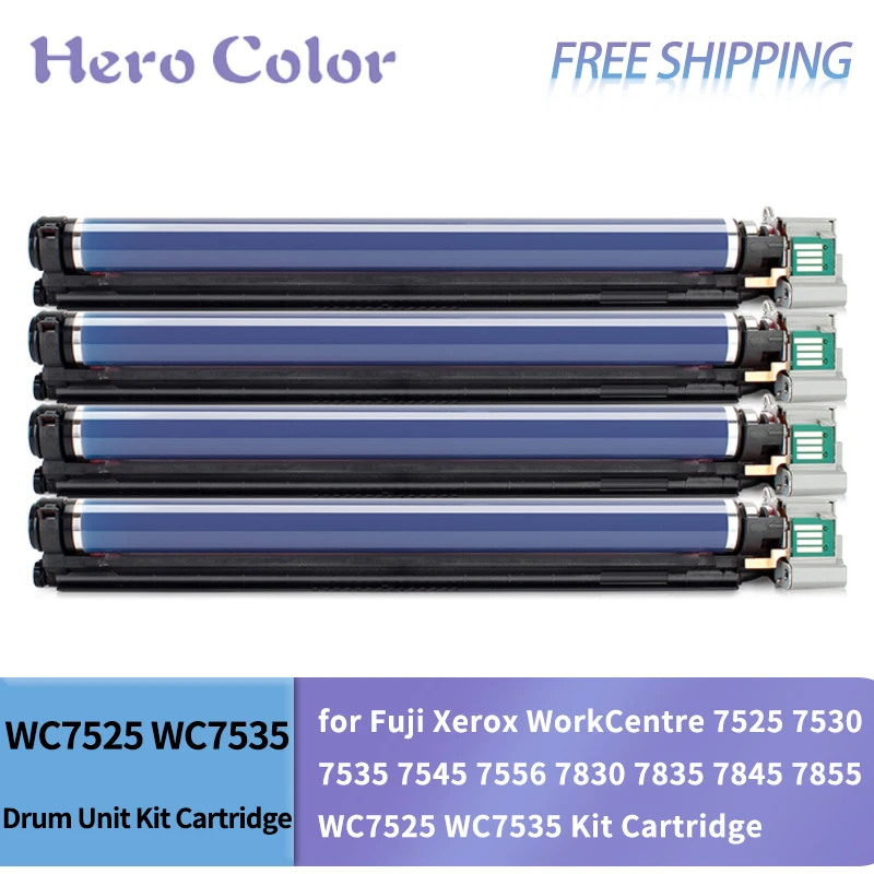 

4Color WC7530 Drum Unit for Fuji Xerox WorkCentre 7525 7530 7535 7545 7556 7830 7835 7845 7855 WC7525 WC7535 Kit Cartridge