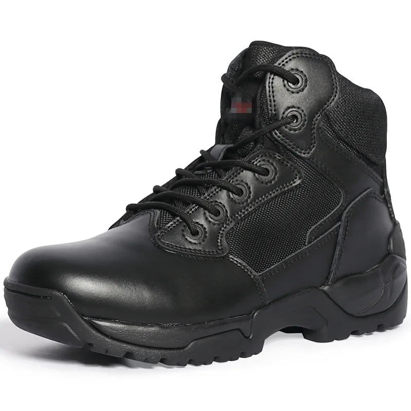 

Зимние мужские тактические ботинки, непромокаемые ботильоны из натуральной кожи на шнуровке, черные армейские ботильоны для пустыни, мужская рабочая обувь