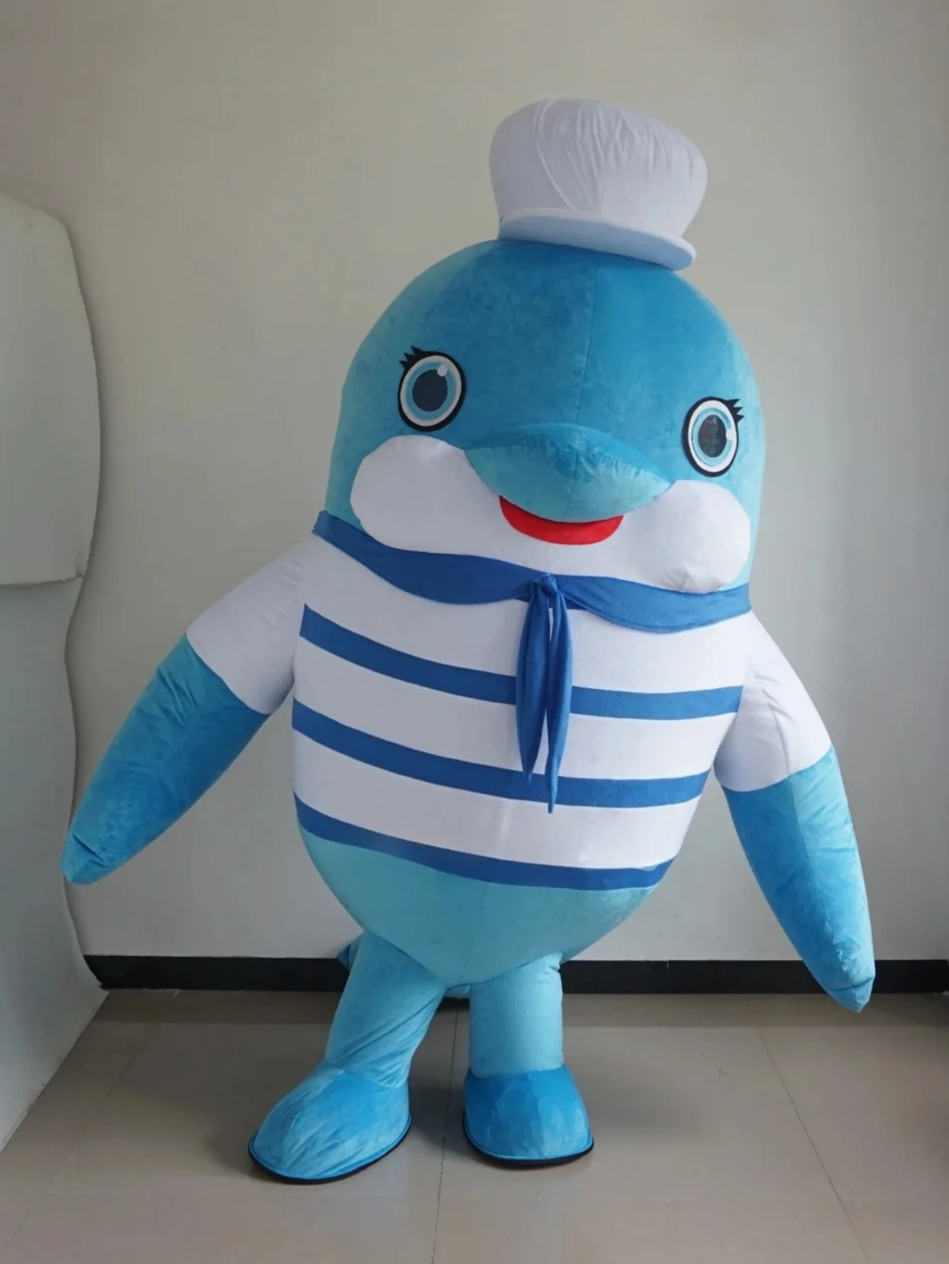 Aufblasbares Riesen-Delfin-Maskottchen-Kostüm für Erwachsene, zum Aufblasen, für Auftritte, Kostümparty, Cosplay, ohne Batterie