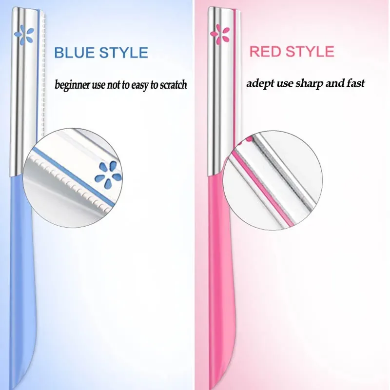 5 個の眉毛脱毛器セット女性用メイクアップ美容眉毛脱毛スタイリングツール鋼刃顔の眉毛カミソリトリマー