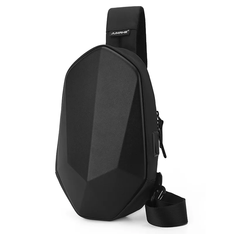 New Commuter Large Capacity Riding Chest Bag Men's Multifunctional Hard Shell Water-repellent One-shoulder Crossbody Backpack