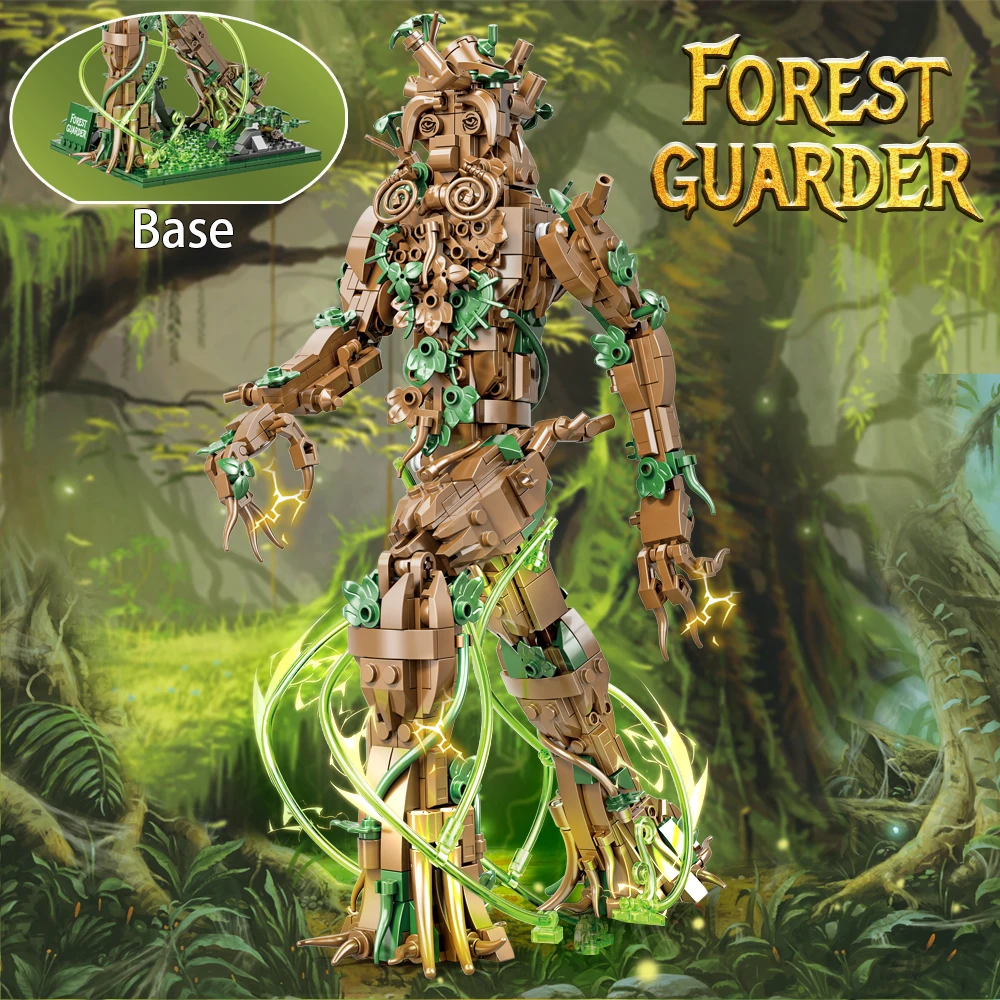 FUNXINEE 918 pièces Treeman barbe à tree monde magique seigneur des anneaux modèle film figurine à assembler modèle jouet cadeau de noël