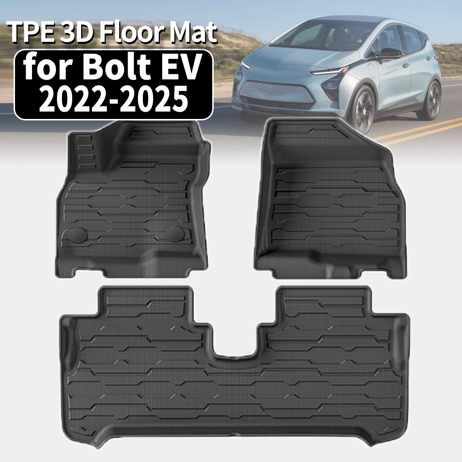 

for Chevrolet Chevy Bolt EV 2025 2024 2023 2022 (Not fit for EUV) TPE Car Floor Mats Waterproof Non-Slip Easy Clean Accessories