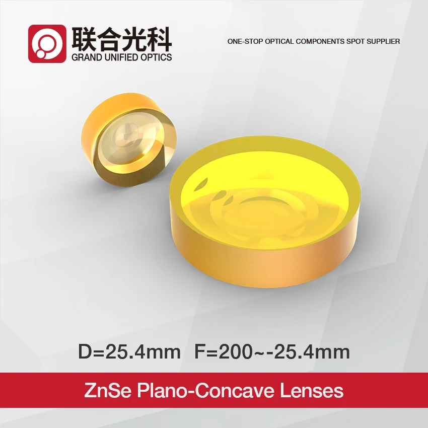 China Manufacturer Wholesale 25.4mm ZnSe Plano Concave Optical Lenses