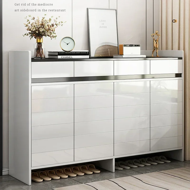 Armoire à Chaussures Blanche Multifonctionnelle, Placard de Rangement, Meubles, Échelle Simple, WW50SC