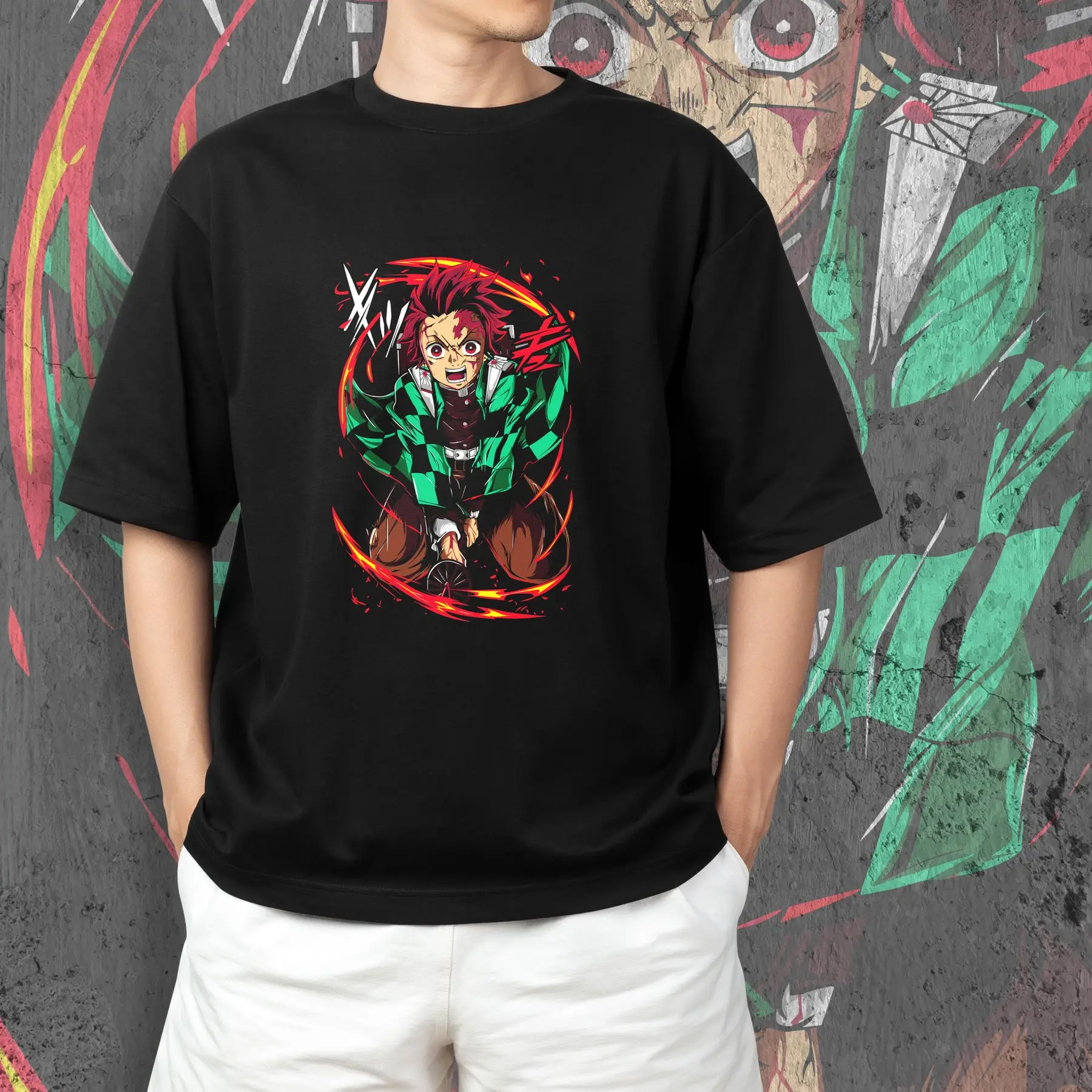 T-shirt with Demon Slashing Blade print - Tanjiro Kamado 6