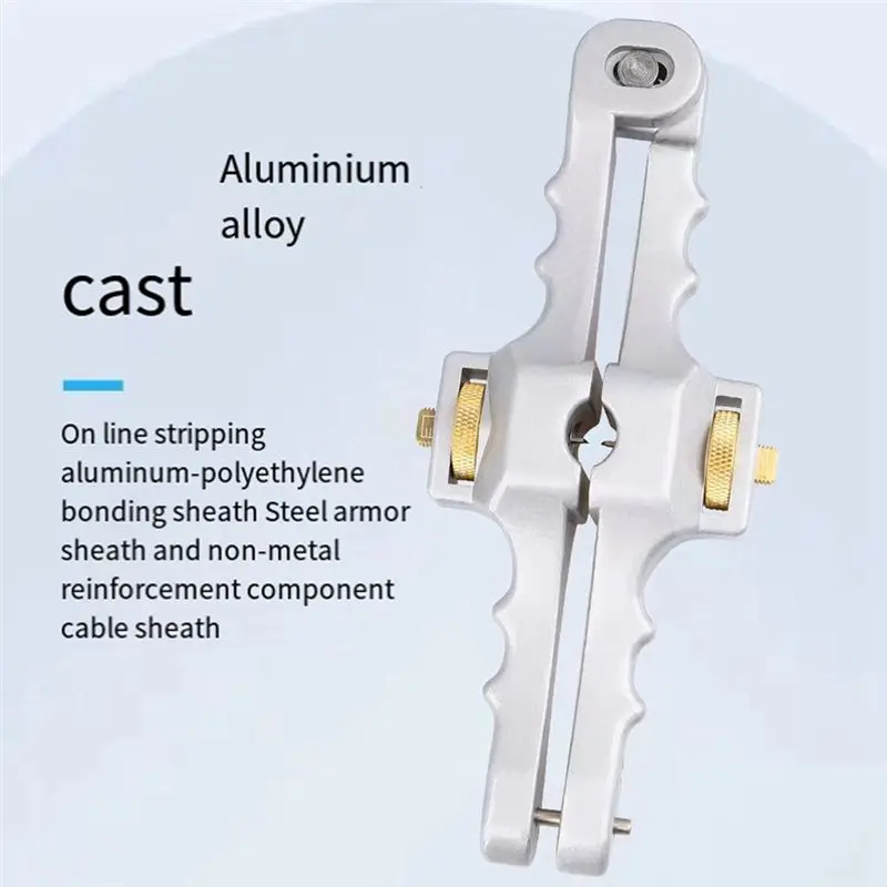 AEE3-Cable Stripping Knife Aluminum Alloy Cable Stripper10-25Mm Vertical And Horizontal Opening Cable Knife Cable Casing Tool Wh