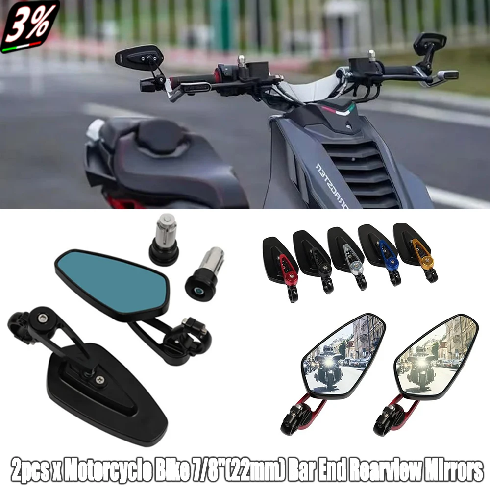 Motorcycle Handlebar End Rearview Mirrors For BENELLI TNT 125 135 TNT125 TNT135 502c Trk502 BJ600CS 752S BN600 BN 600i 302 251