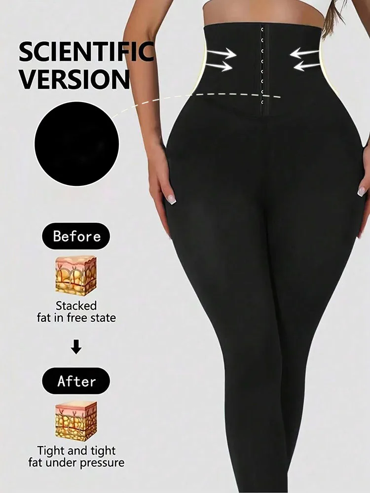 Women's High-Waisted Hip-Lifting Sweatpants, Suitable for Exercise and Running, Front Buckle Design, Abdominal Control, Breathab