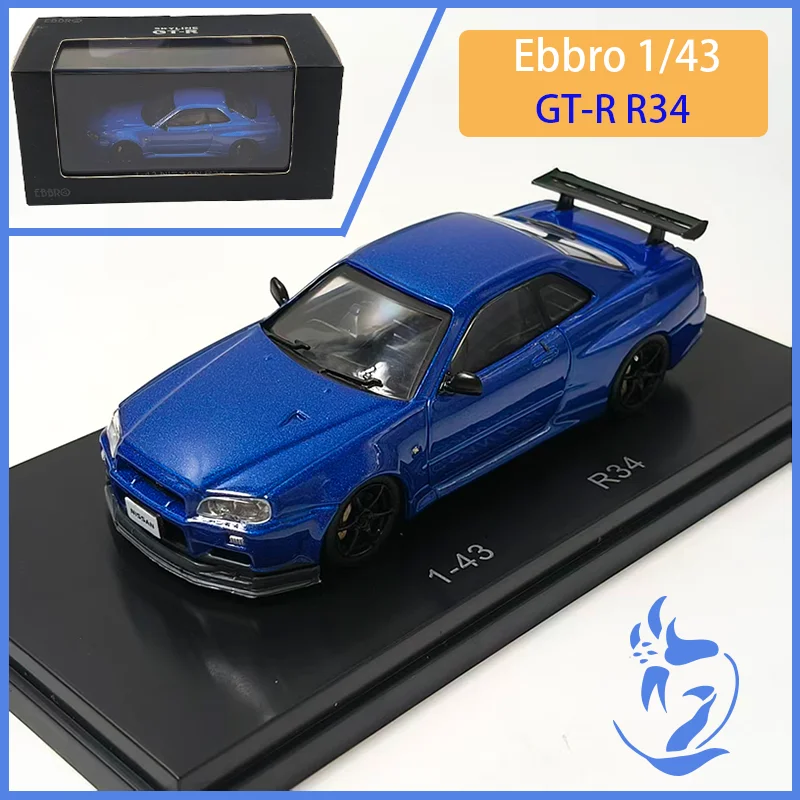 

Ebbro масштаб 1/43 GT-R R34 синий сплав имитация модели автомобиля статическая коллекция украшенные праздничные подарки игрушки сувенирный подарок