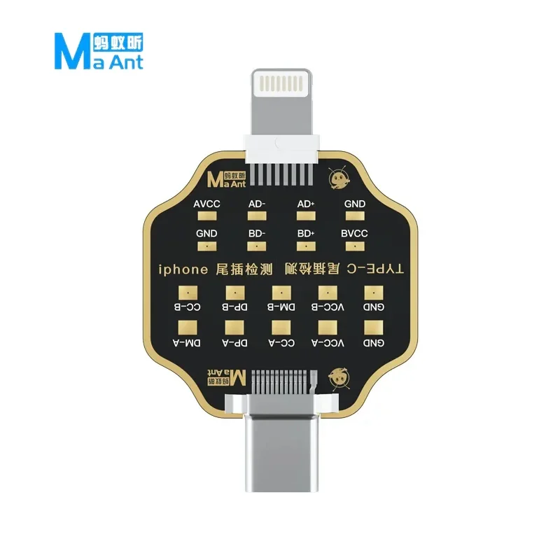MaAnt TAIL Plug Dock Flex Battery Quick Test Board for IPhone Android Type-C Battery Power Supply Charging Fault Detection Tool