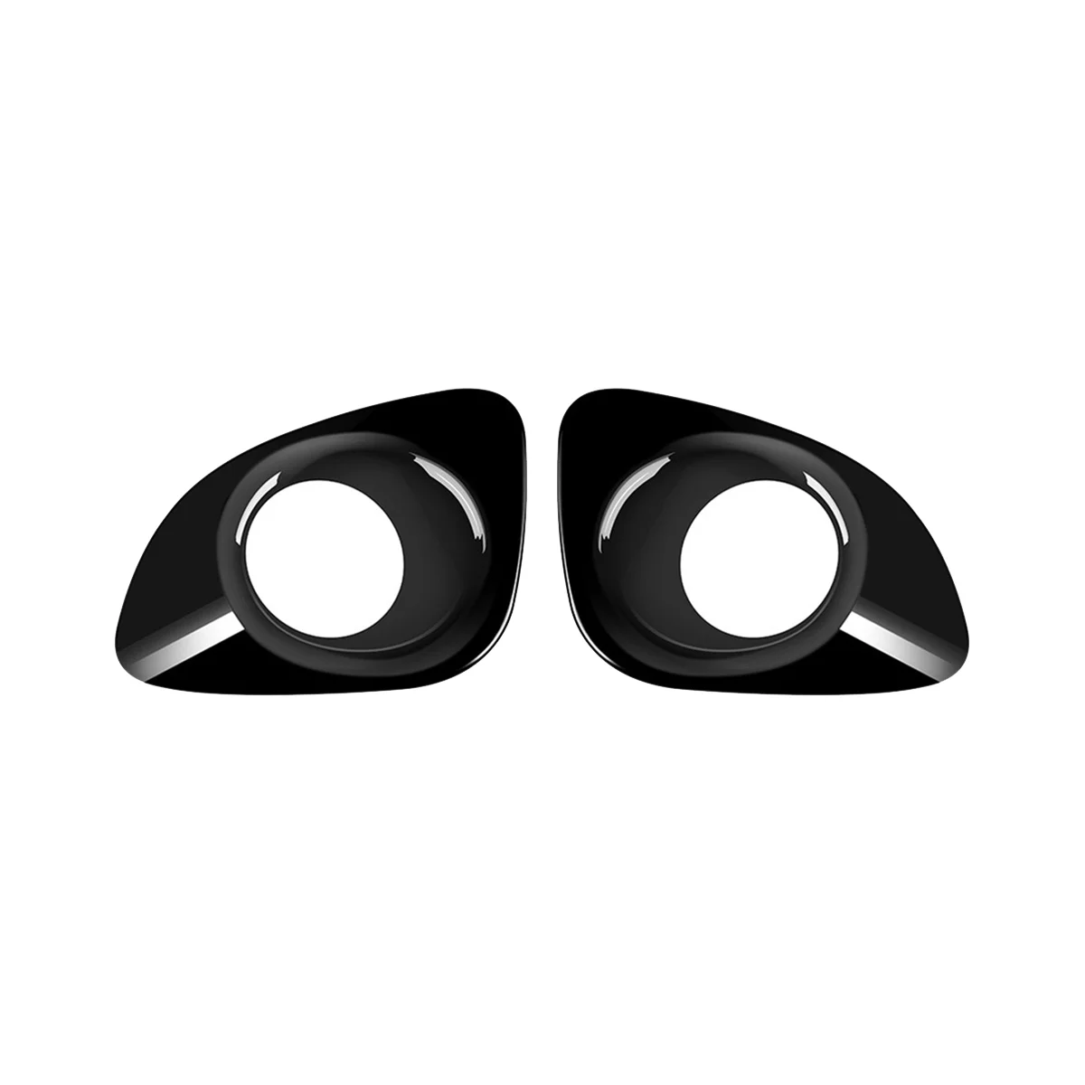 1Pair Glossy Black Front Fog Light Grille Cover Trim for Toyota Corolla Cross 2021-2023 Fog Lamp Bezel Decoration