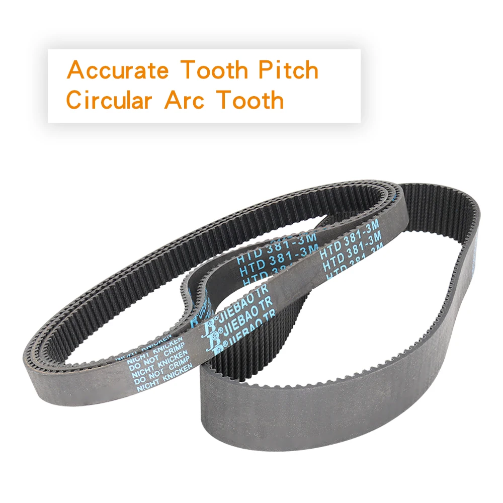 Correia de transmissão do laço fechado, roda da polia, largura do HTD3M-378, 381, 384, 387, 390, 393, 396, 399, 402, 405/408, 3m, 10mm, 15mm, 3m